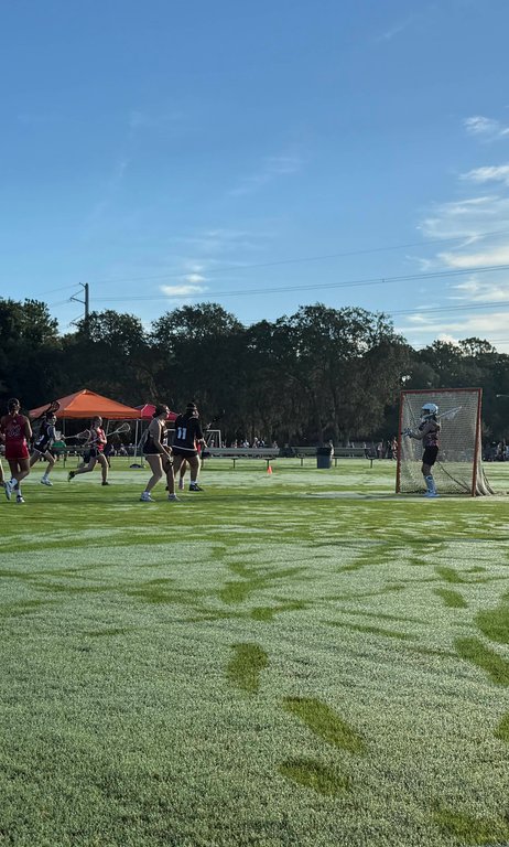 Player scooping air ball during game