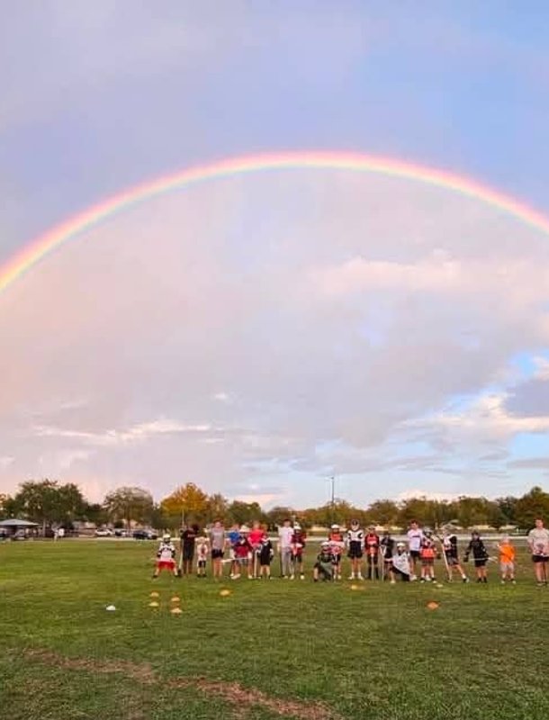 Players practicing stick skills