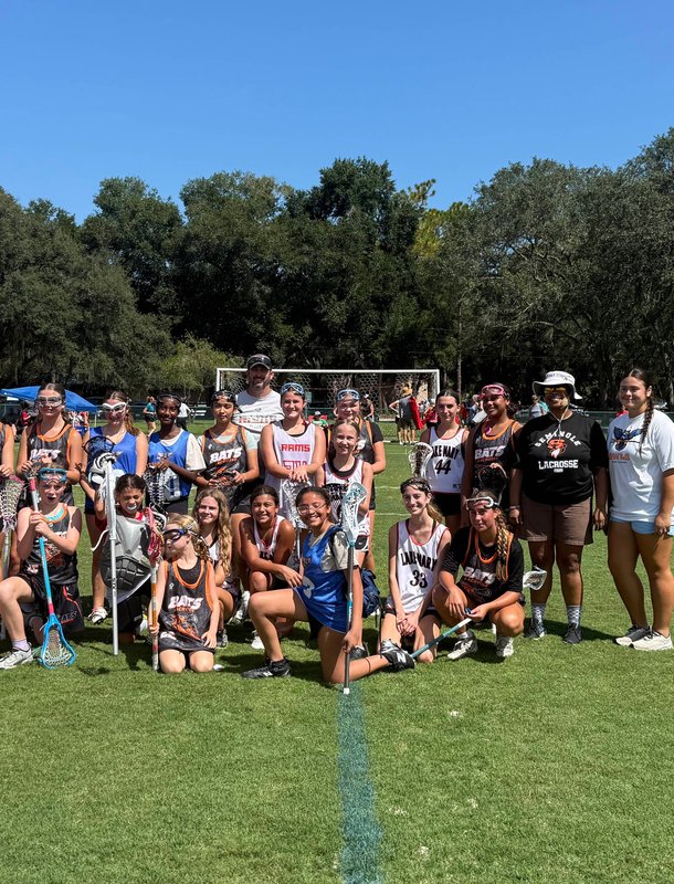 Players running drills during practice